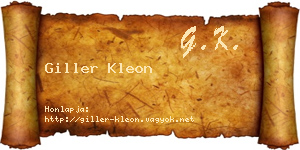 Giller Kleon névjegykártya